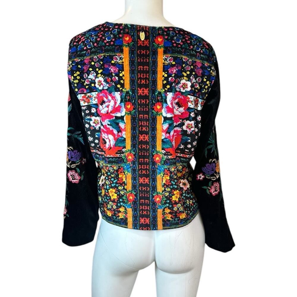 Ruby Yaya Women's Romero Boston Proper Floral Embroidered Velvet Jacket sz S - Picture 4 of 13